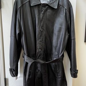 Wilsons Leather Dark Brown Zip/Button Leather Jacket Thinsulate Liner Men's L